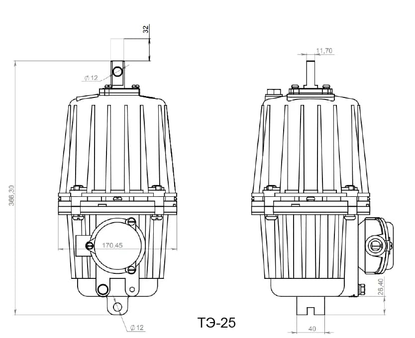 Гидротолкатель ТЭ-25
